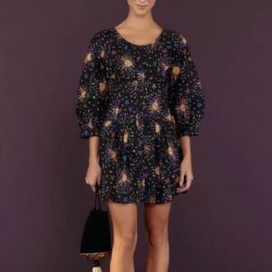 Farm Rio Rainbow Suns Organic Cotton Mini Dress